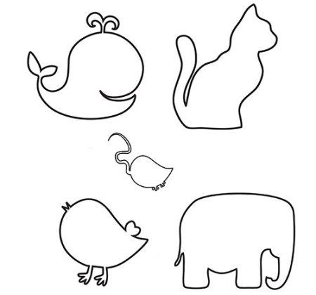 Трафареты животных для рисования для детей
