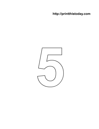 Макет цифры 5