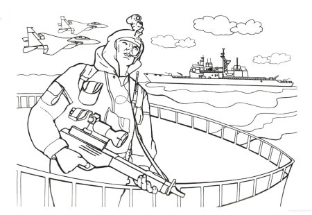 Военные раскраски для детей