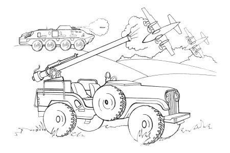 Раскраска «Военная техника»