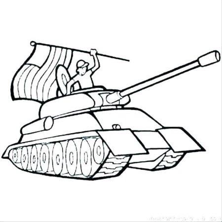 Раскраска танк т34 Военная техника