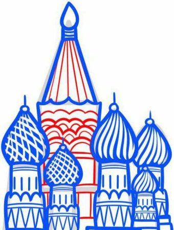 Куранты на Спасской башне Московского Кремля раскраска