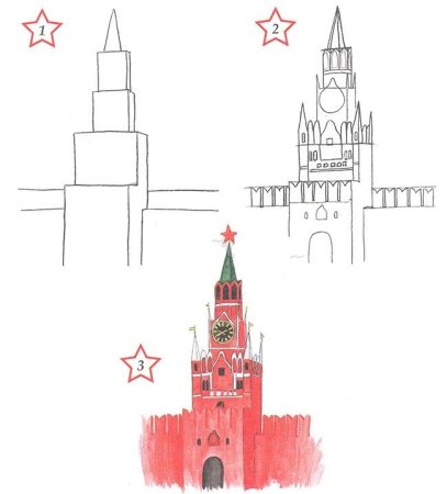 Собор Василия Блаженного разукрашка