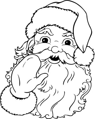 Дед Мороз раскраска
