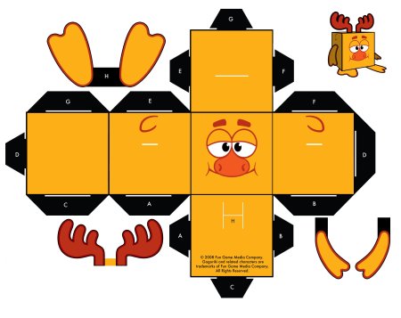 Объемная игрушка Лосяш из бумаги