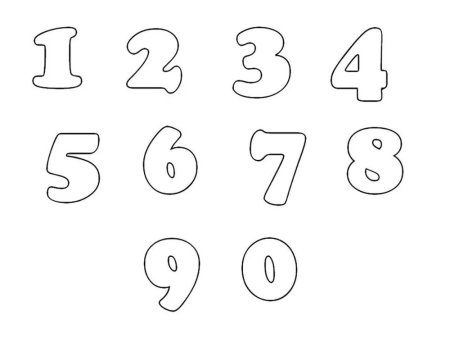 Трафареты цифр для вырезания