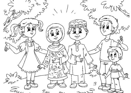 Дети раскраска для детей