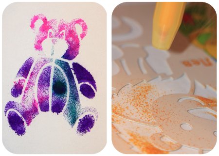 Трафарет для рисования губкой красками для детей (48 фото)