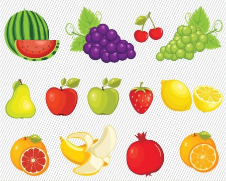 Трафарет фруктов цветных для детей (43 фото)
