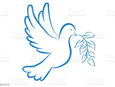 Трафарет голубя мира для детей (40 фото)