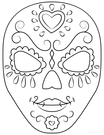 Раскраски маски на Хэллоуин