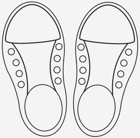 Ботинки трафареты для детей