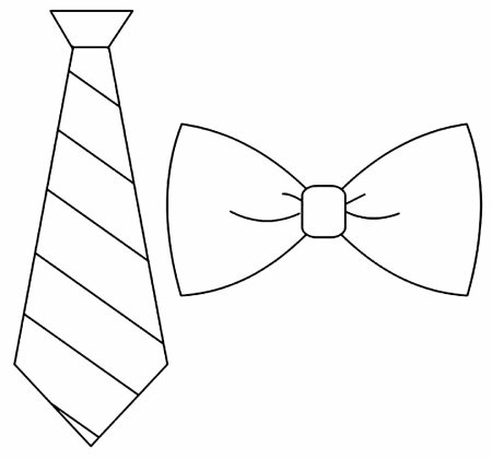 Галстук бабочка шаблон