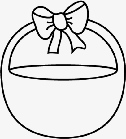Корзинка контурный рисунок
