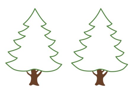 Рисунок ёлки для срисовки