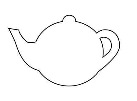 Чайник трафарет для вырезания