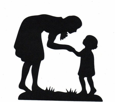 Родители и малыш силуэт