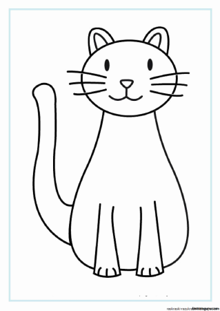 Кошка для рисования для малышей