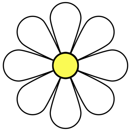 Трафарет ромашки