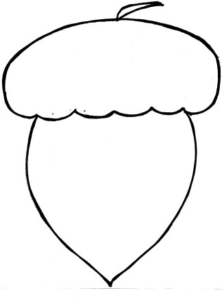 Желудь раскраска