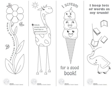 Раскраски закладки для книг