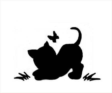 Трафарет кошки для вырезания для детей (36 фото)