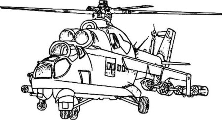 Раскраска. Военные вертолеты