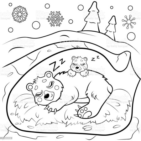 Трафарет берлоги для аппликации