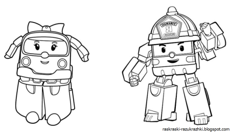 Раскраска Робокар Поли Рой