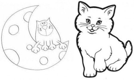 Трафарет кота для рисования (41 фото)