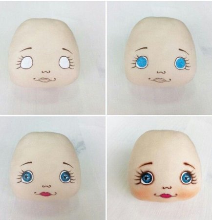 Рисование кукольного лица