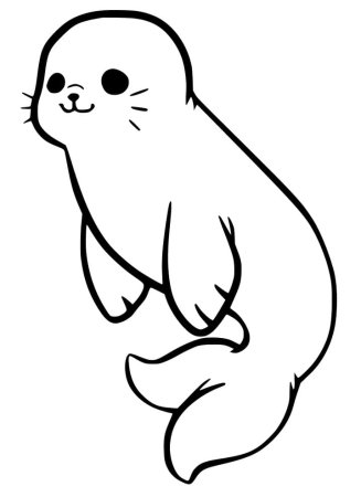 Тюлень рисунок