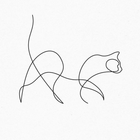 Кот одной линией
