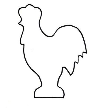 Петух раскраска