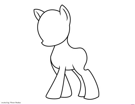 Макет пони для рисования