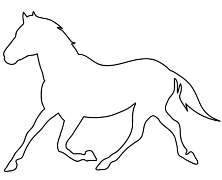 Трафарет лошадки для рисования (48 фото)