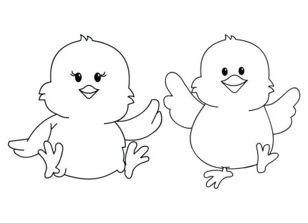 Трафарет цыпленка для вырезания