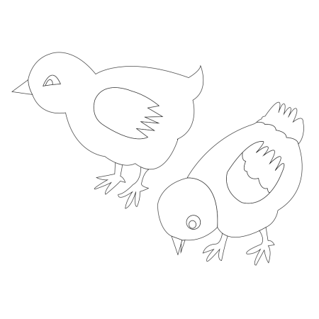 Цыпленок. Раскраски
