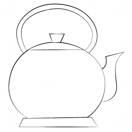 Трафарет чайника для рисования (50 фото)
