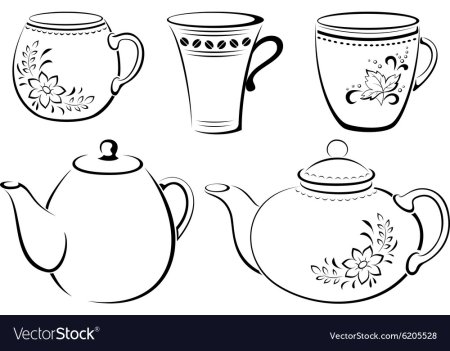 Рисование чайника и кружки