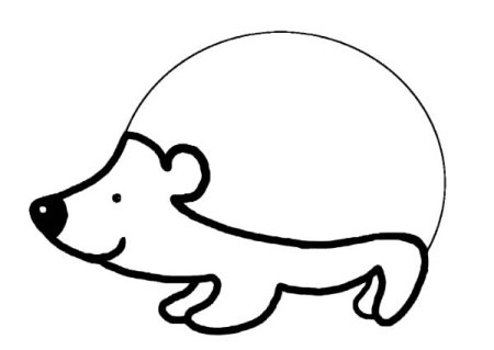 Ёжик контур без иголок