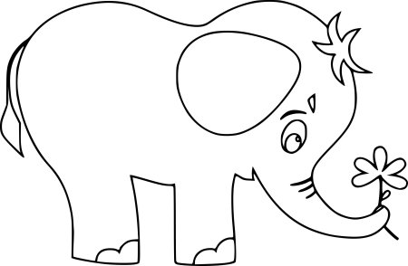 Трафарет слона для рисования (49 фото)