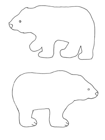 Трафарет белого медведя для рисования (41 фото)