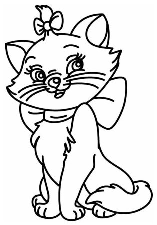 Кошки. Раскраска