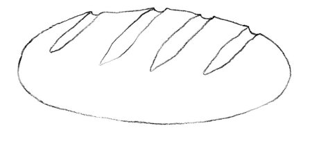 Батон раскраска для детей