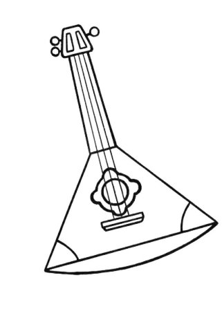 Русский народный инструмент балалайка раскраска