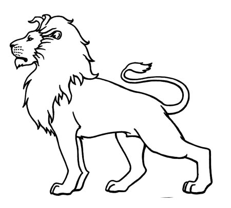 Раскраска Лев