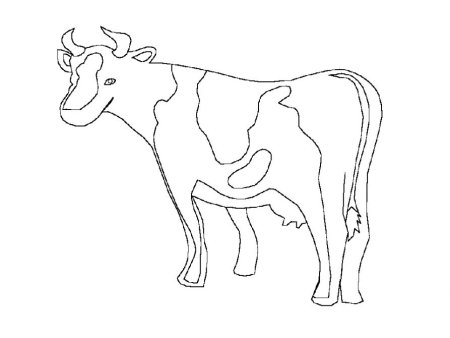 Корова контур