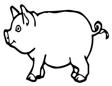 Корова контур
