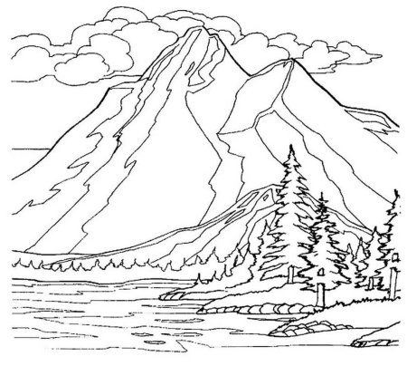 Раскраска горы